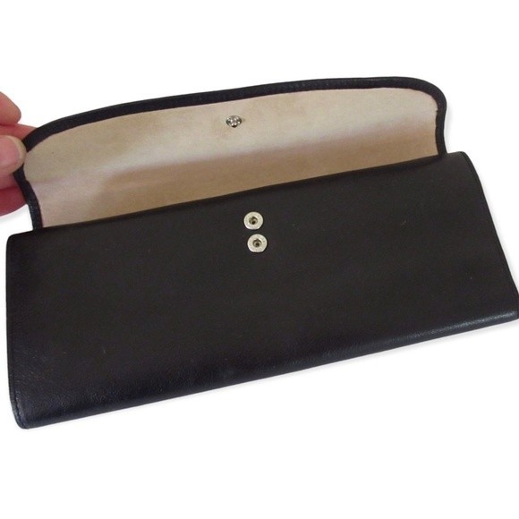 Graphic Image Travel Jewelry Roll-up Case Black Leather - Picture 6 of 9